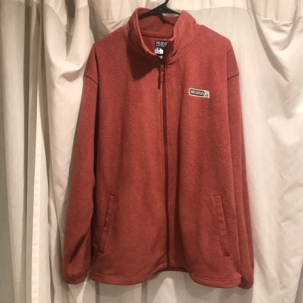 Men’s Lg, Big Dogs fleece zip-up jacket